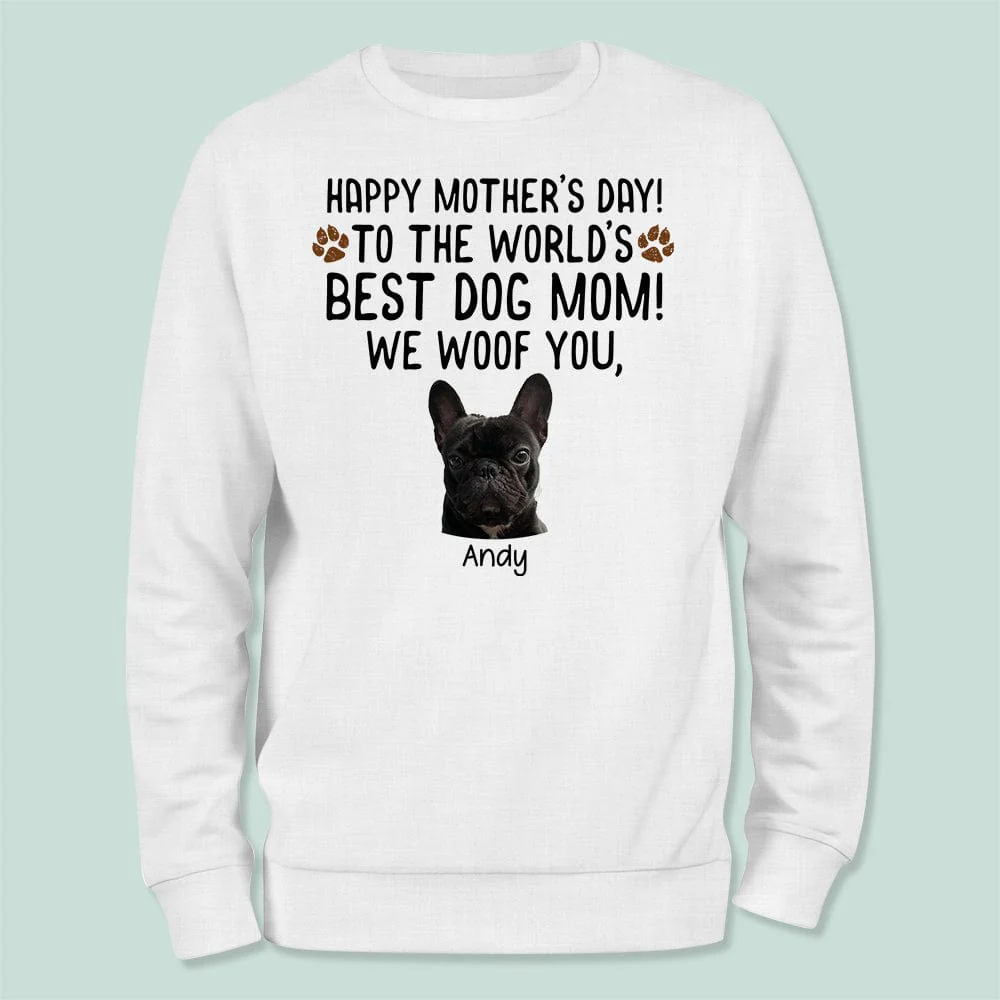 Custom Photo Happy Mother's Day To The World's Best Dog Mom Shirt K228 888987 - Image 2