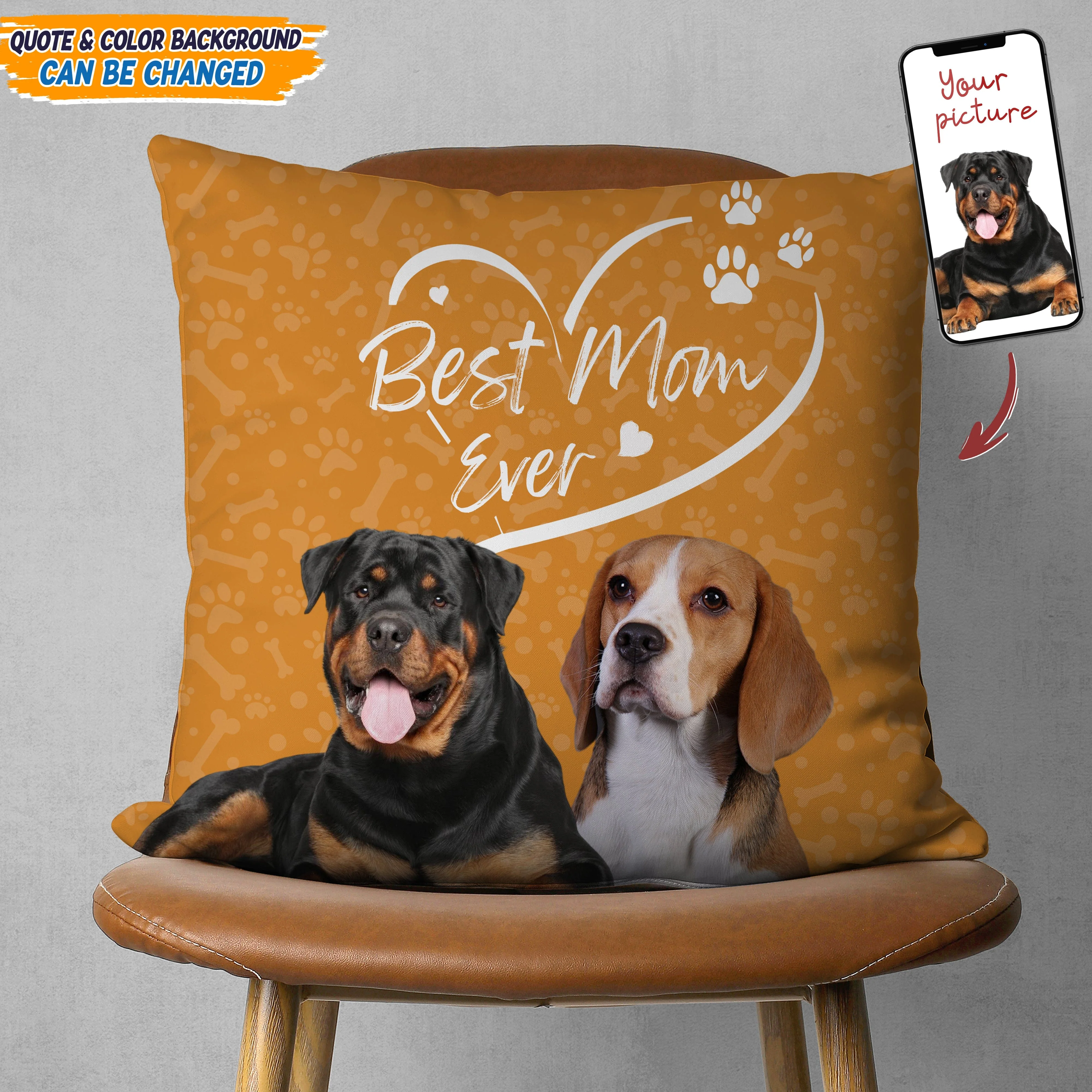 Best Dog Mom Ever Dog Pillow N304 888989 - Image 4