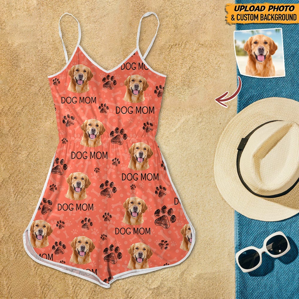 Custom Photo Dog Cat Mom Sleeveless Romper N304 992 - Image 7