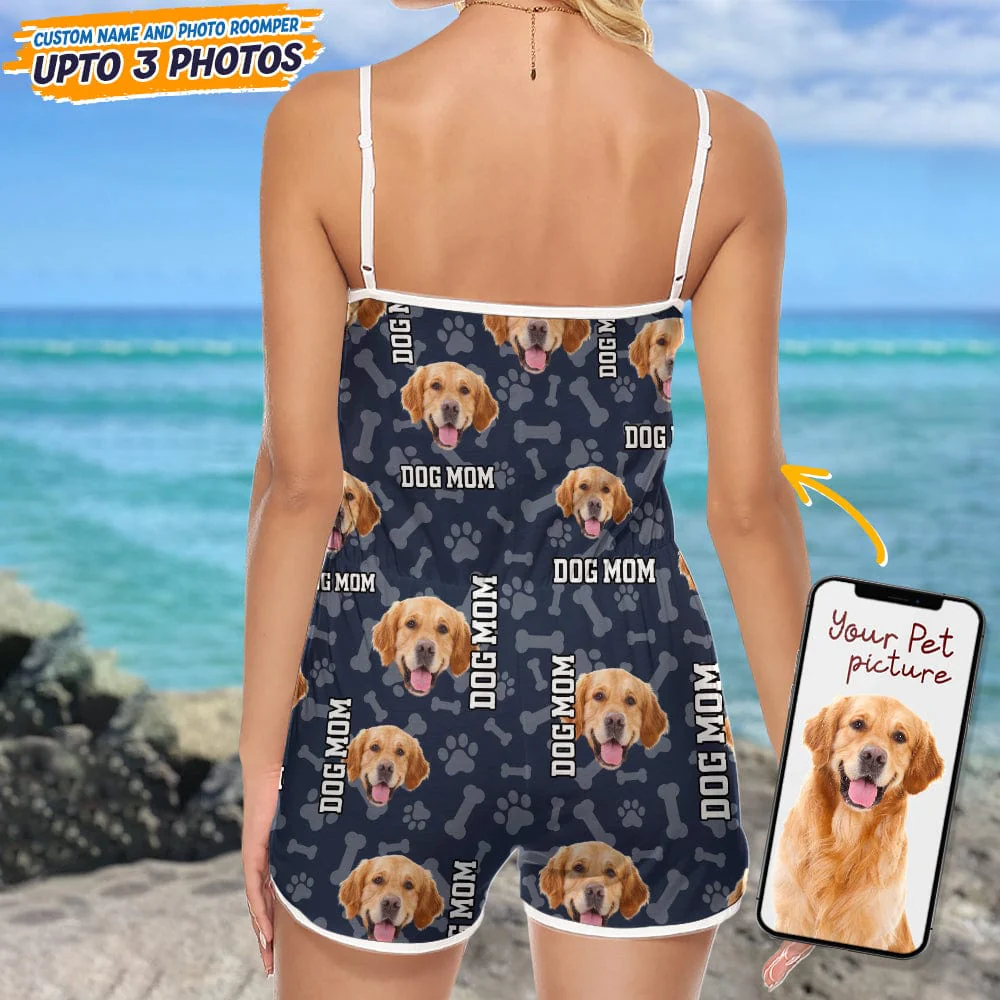 Custom Dog Photo With Accessory Pattern Sleeveless Romper TA29 888994 - Image 9