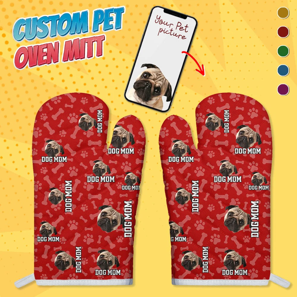 Custom Dog Photo With Accessory Pattern Oven Mitt TA29 889008 - Image 3