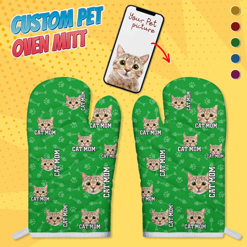 Custom Cat Photo With Accessory Pattern Oven Mitt TA29 889010 - Image 4