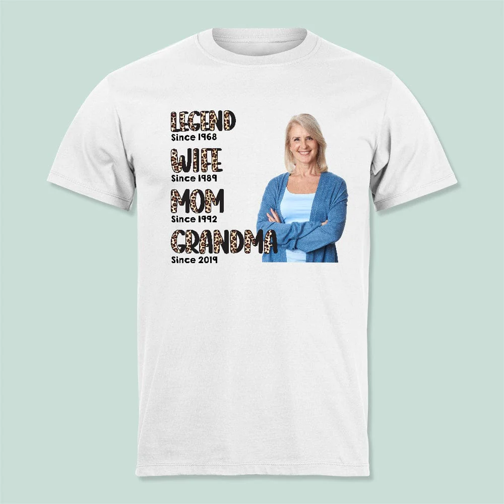 Custom Photo Legend Wife Mom Grandma Mother's Day Shirt TA29 9037