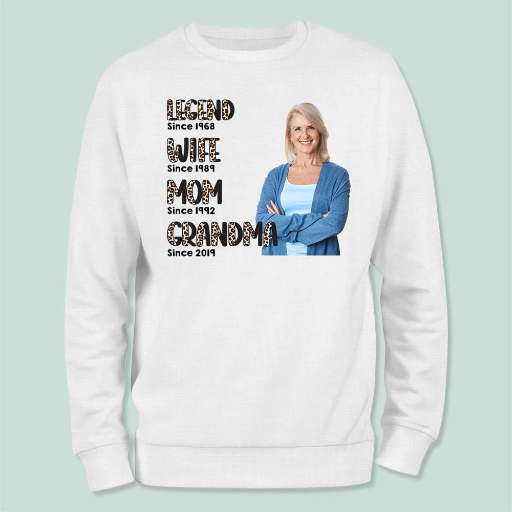 Custom Photo Legend Wife Mom Grandma Mother's Day Shirt TA29 9037 - Image 2