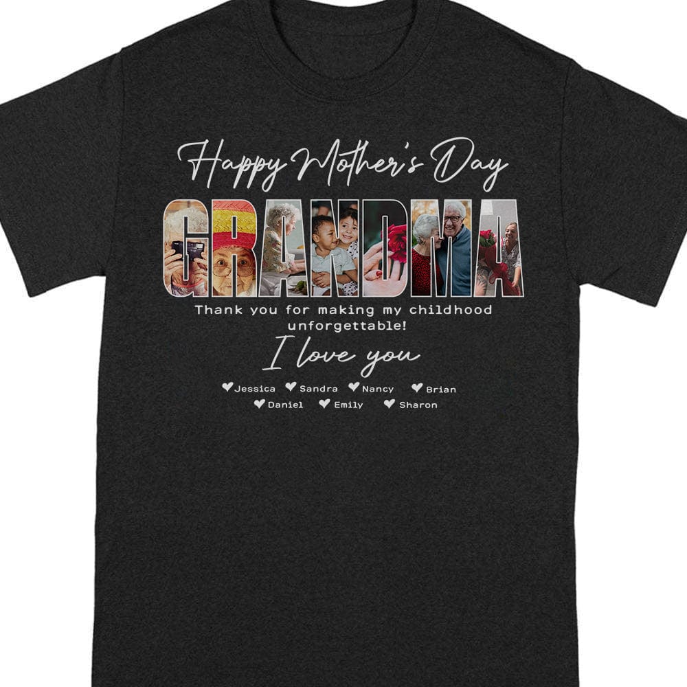 Custom Photo Grandma Gift From Grandkids Mother's Day Shirt N304 889065 - Image 4