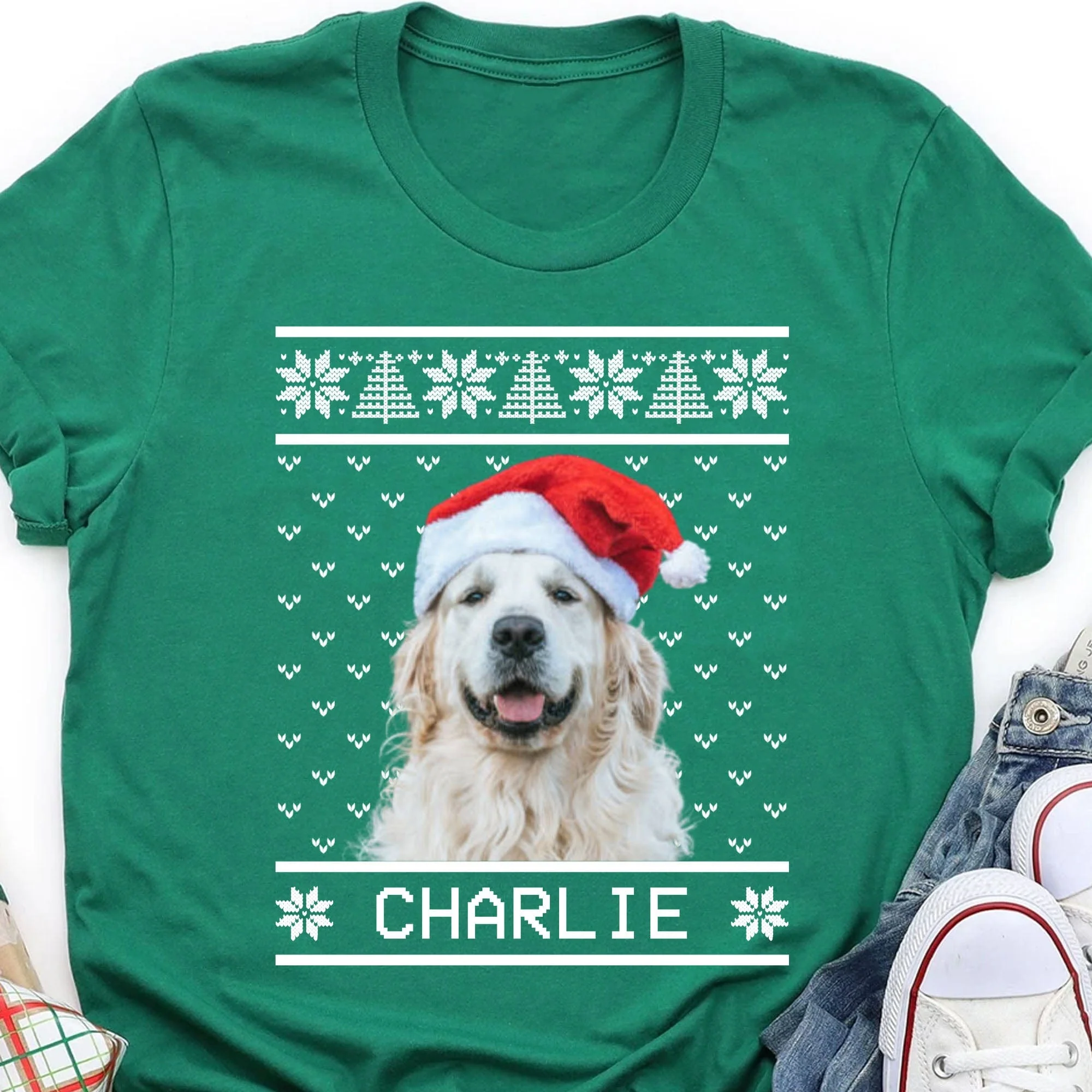 Add your Cat Dog Photo On Sweatshirt, Dog Lover Sweater Christmas DA199 891565 - Image 6