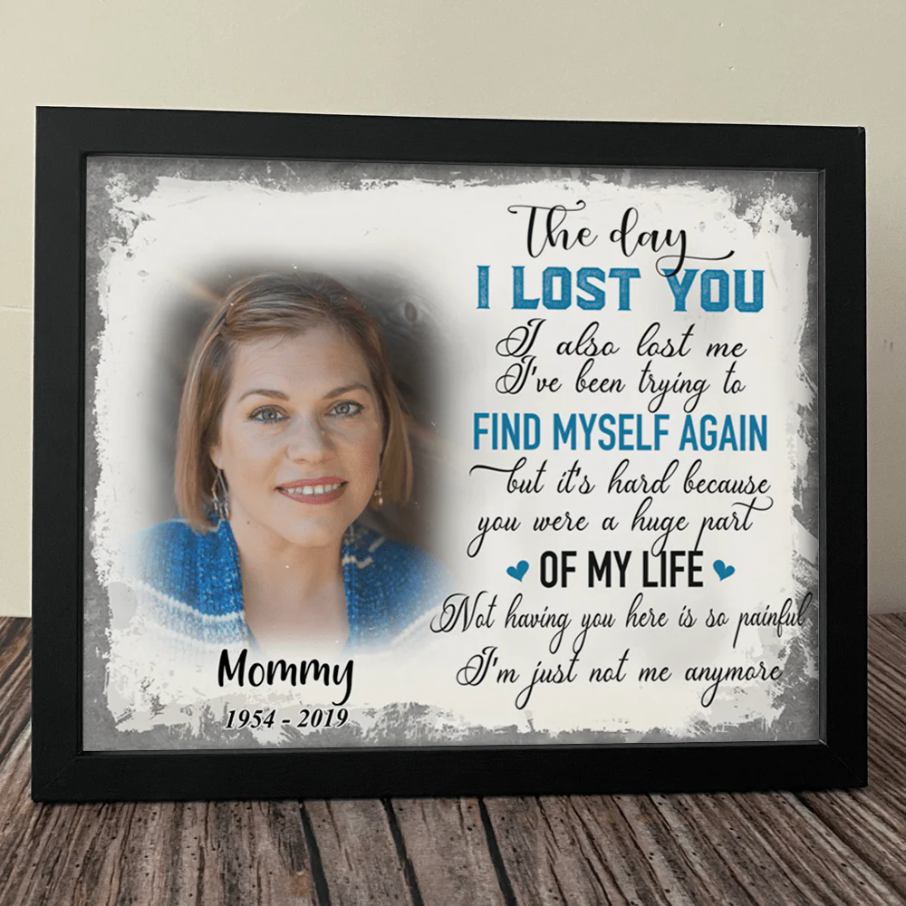 The Day I Lost You I Also Lost Me Family Picture Frame - Image 2