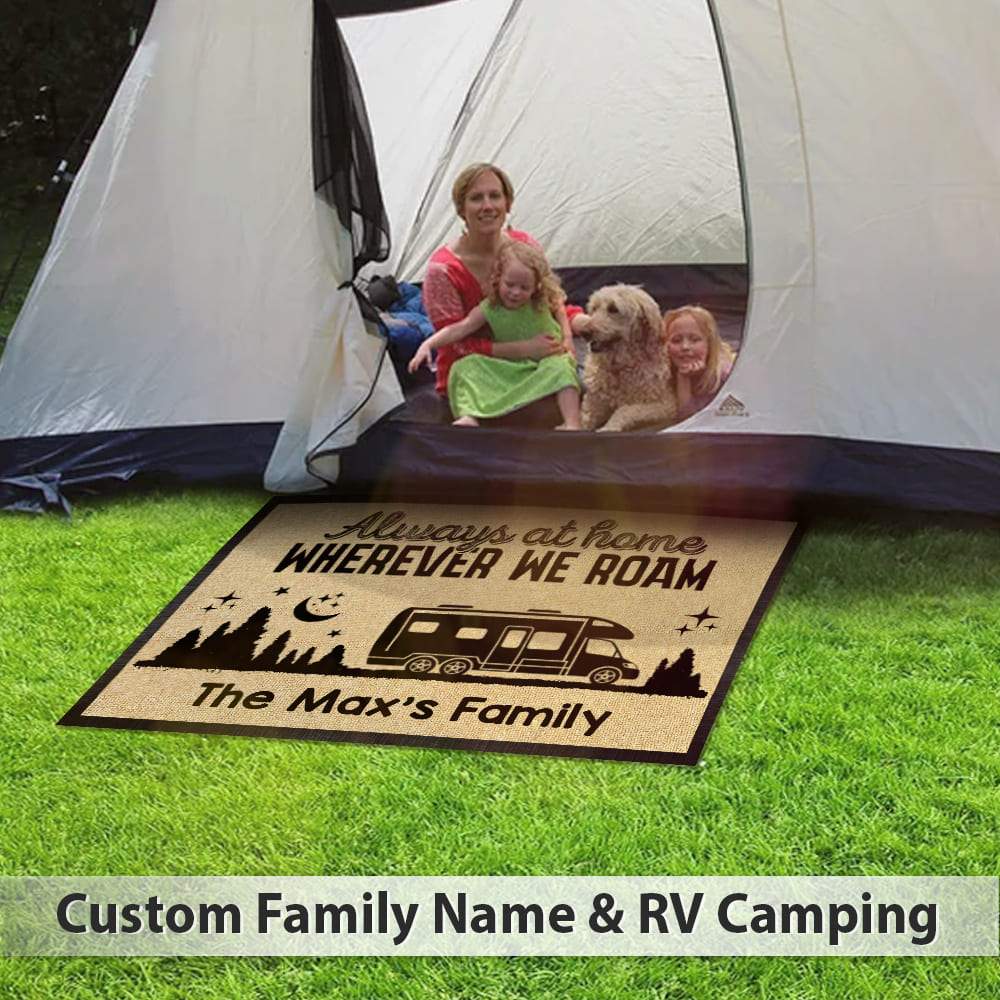 Always At Home Wherever We Roam Camping Doormat, RVs Camper HN590 895138 - Image 5