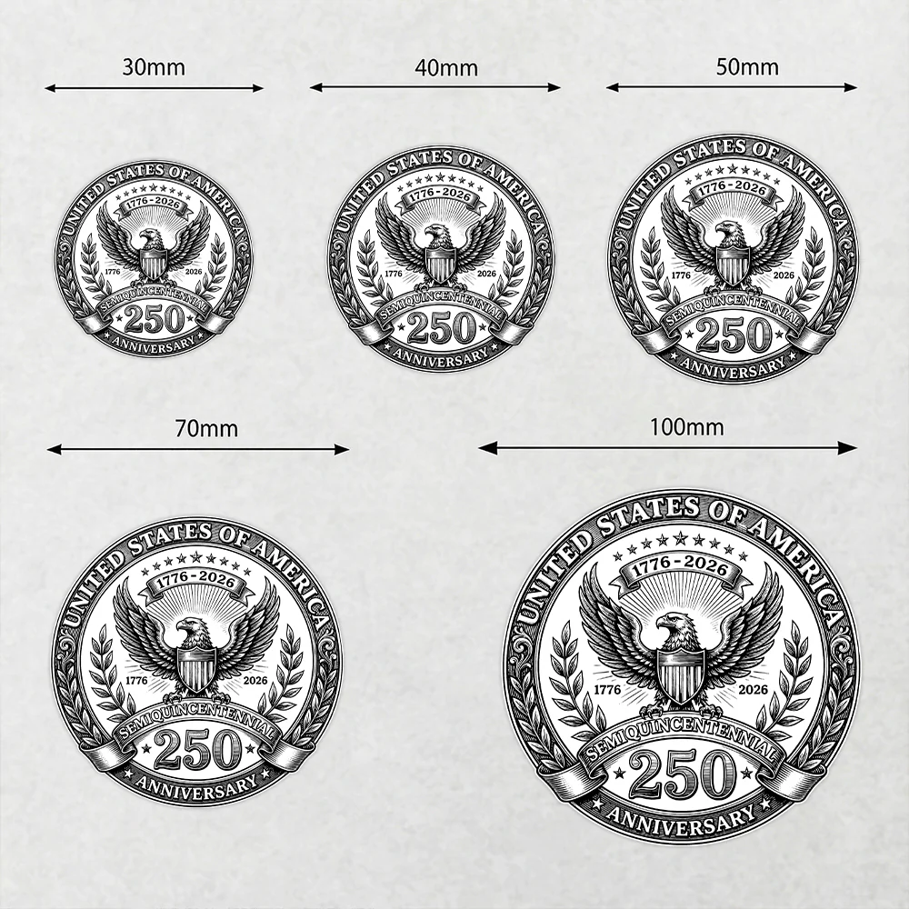 250 Years 1776-2026 Semiquincentennial Eagle America Roll Sticker HA75 920676 - Image 3