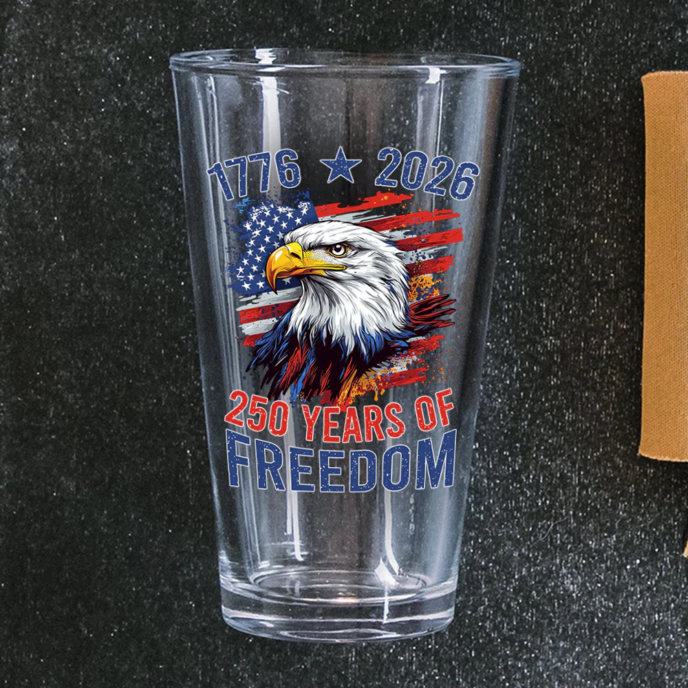 America Semiquincentennial 250 Years Of Freedom Beer Glass CH07 896708 - Image 4