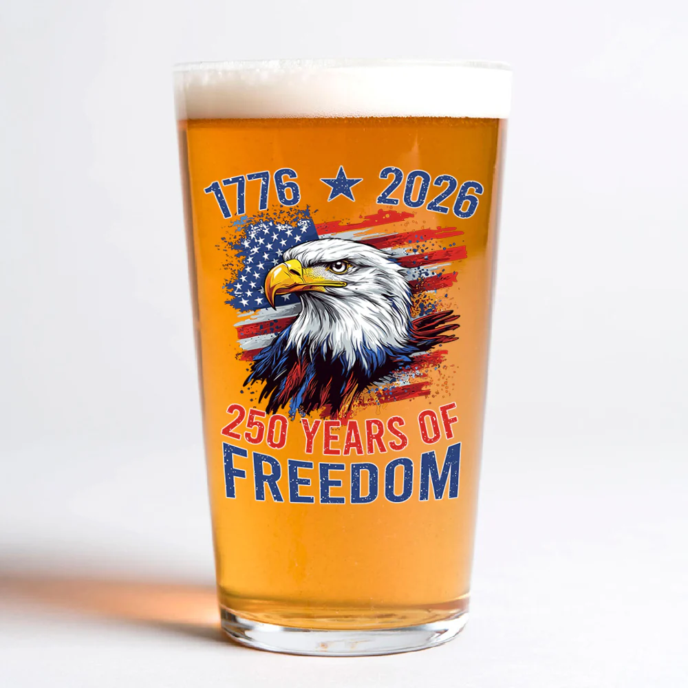 America Semiquincentennial 250 Years Of Freedom Beer Glass CH07 896708 - Image 5