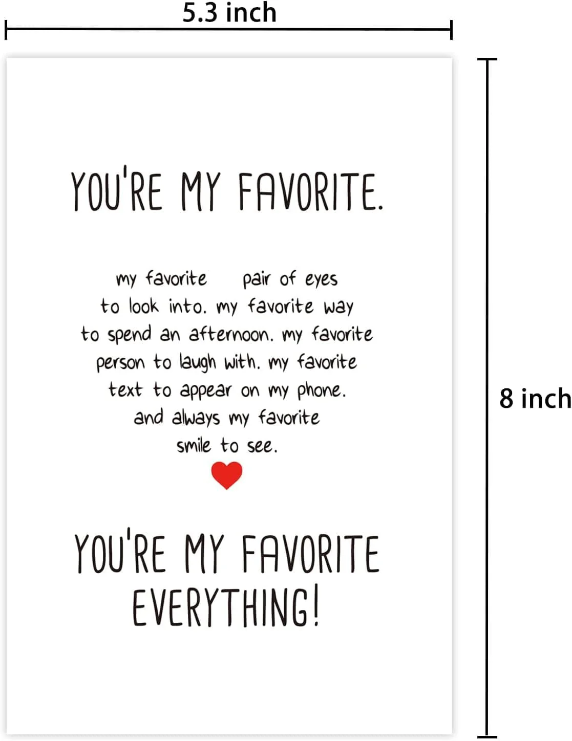 Anniversary Card for Husband, Birthday Boyfriend, Love Card, Boyfriend Valentines Day You Are My Favorite Everything - Image 2
