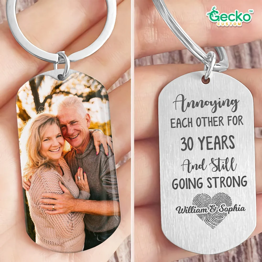 Annoying Each Other For Many Years Still Going Strong - Anniversary Gifts, Gift For Couples, Husband Wife, Metal Keychain HN590