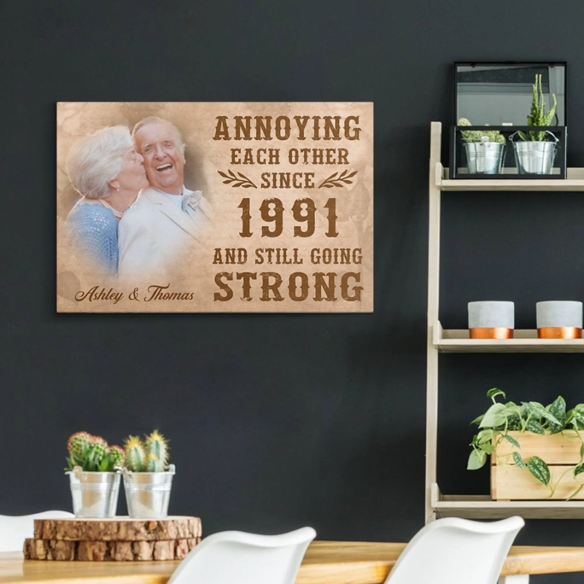 Annoying Each Other Since Personalized Anniversary Photo Print Canvas C581 - Image 4