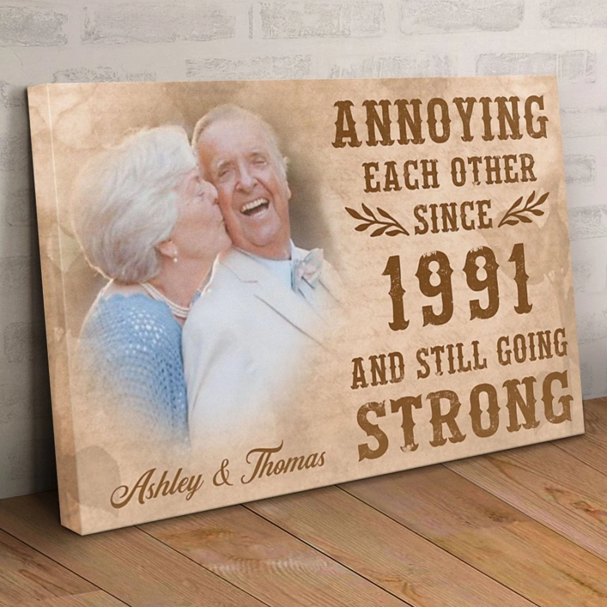 Annoying Each Other Since Personalized Anniversary Photo Print Canvas C581 - Image 6