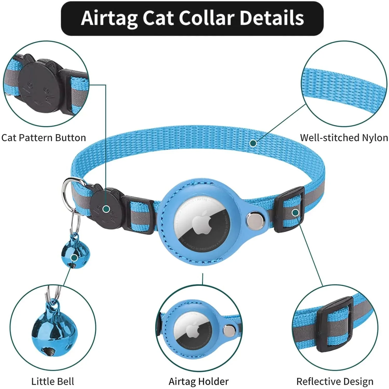Anti-Lost Pet Cat Collar For The Apple Airtag Protective Tracker - Image 3