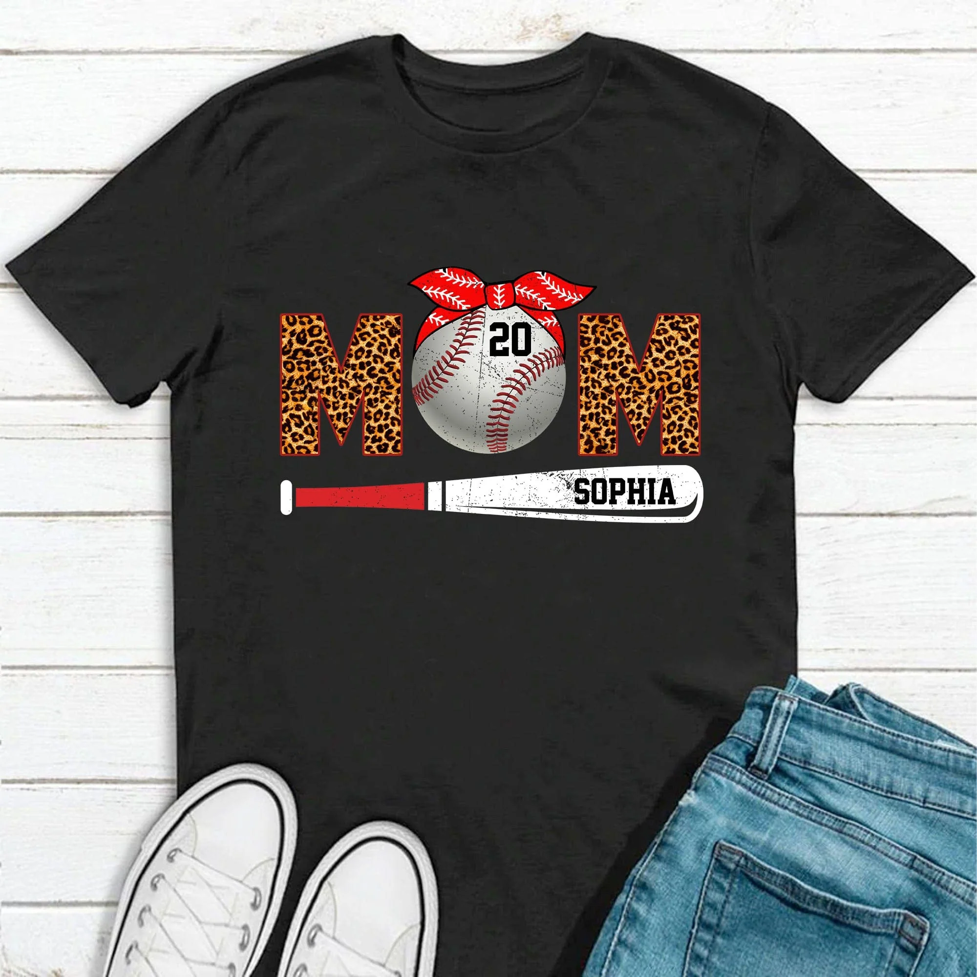 Baseball Mom Shirt Personalized Custom Baseball Shirt H482 - Image 2