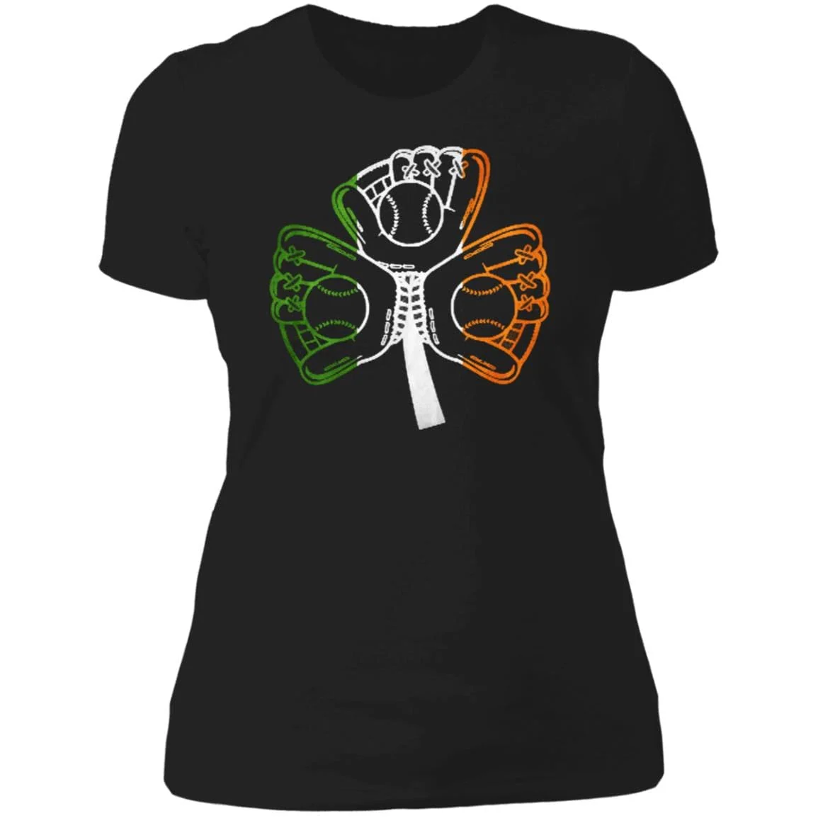 Baseball Softball Shamrock St Patrick Shirt - Image 7