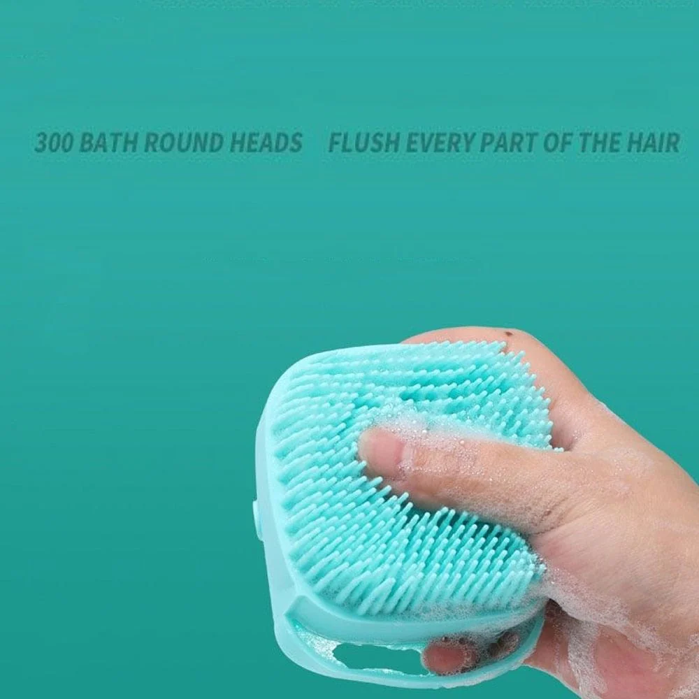 Bathroom Dog Bath Brush Massage Gloves Soft Safety Silicone Comb with Shampoo Box Pet  Dog Brush - Image 12