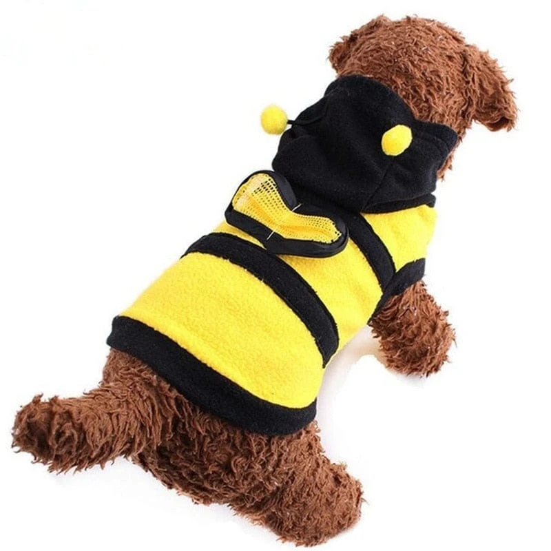 Bee Fleece Clothes Dog Cat Hoodie Fancy Halloween Costume - Image 6
