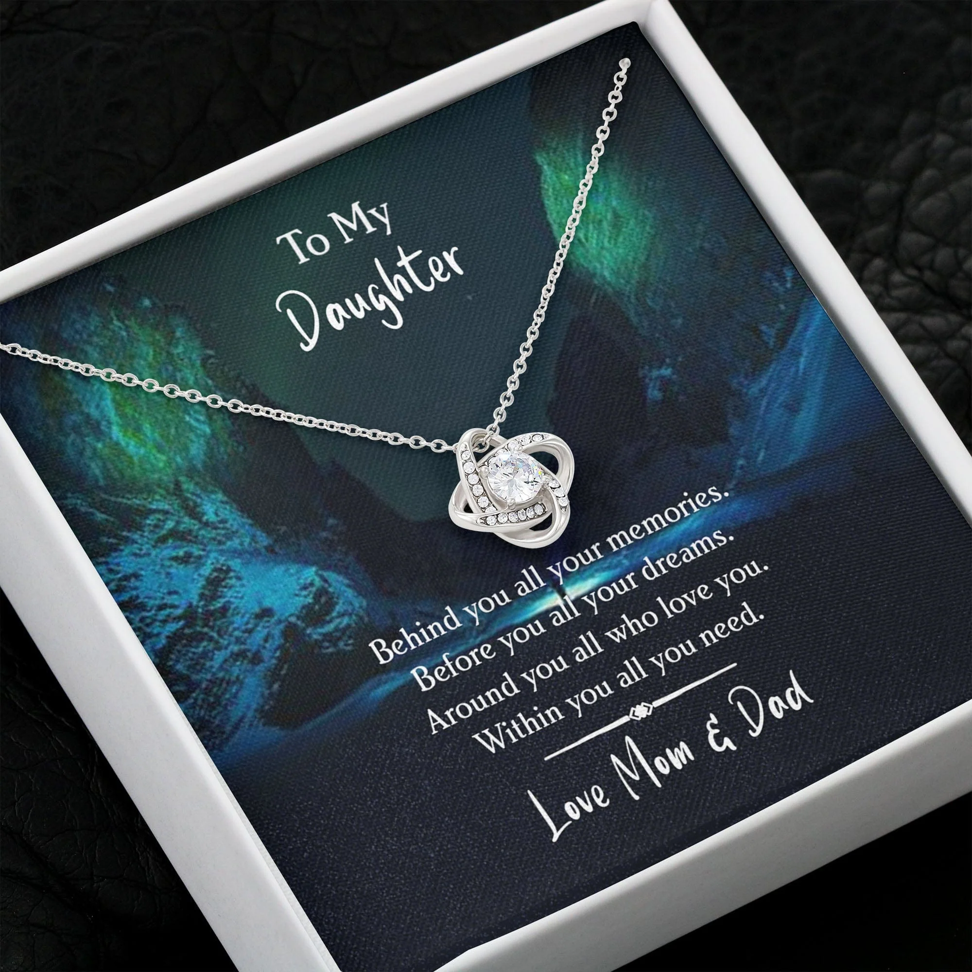 Behind You All Your Memories Personalized Graduation Message Card Necklace C219