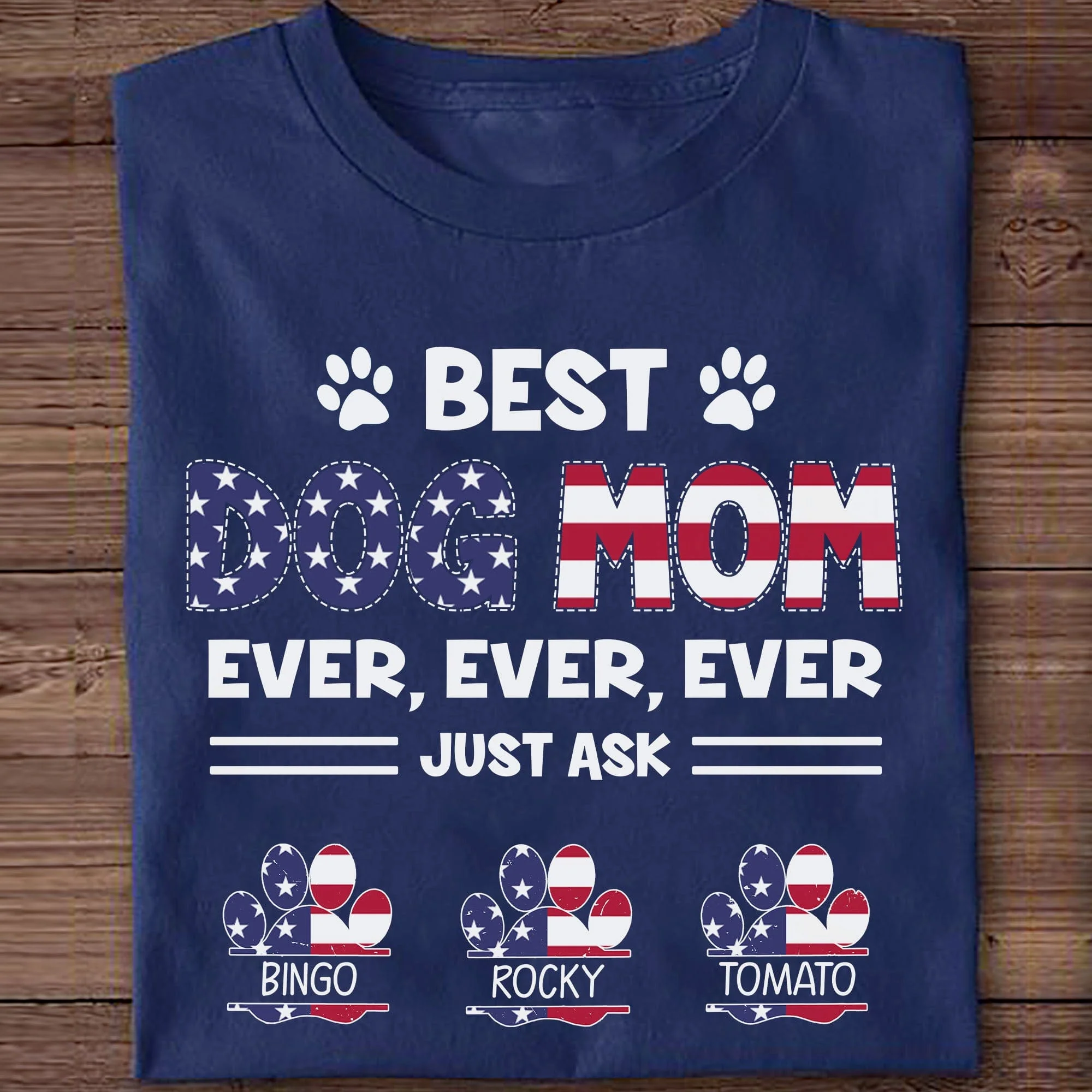 Best American Dog Mom Ever Personalized Custom Dog Shirt 890647 - Image 3