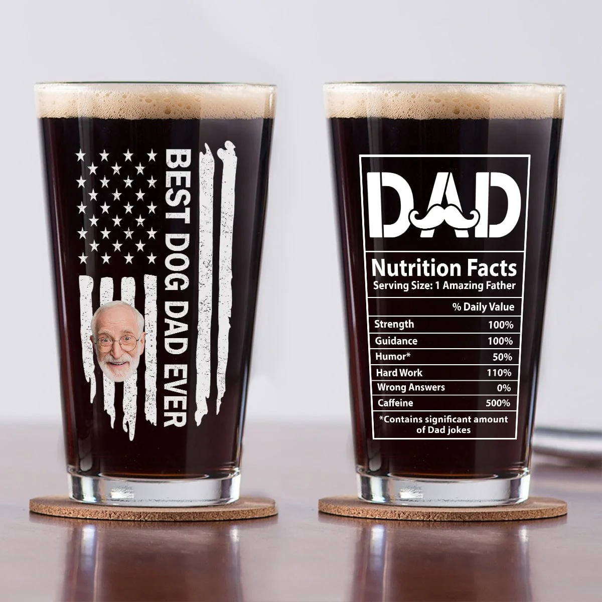 Best Dog Dad Ever Beer Glass TH10 891099 - Image 2