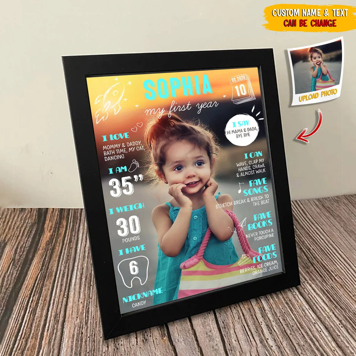 Birthday Gift For Baby Picture Frame N369 HN590