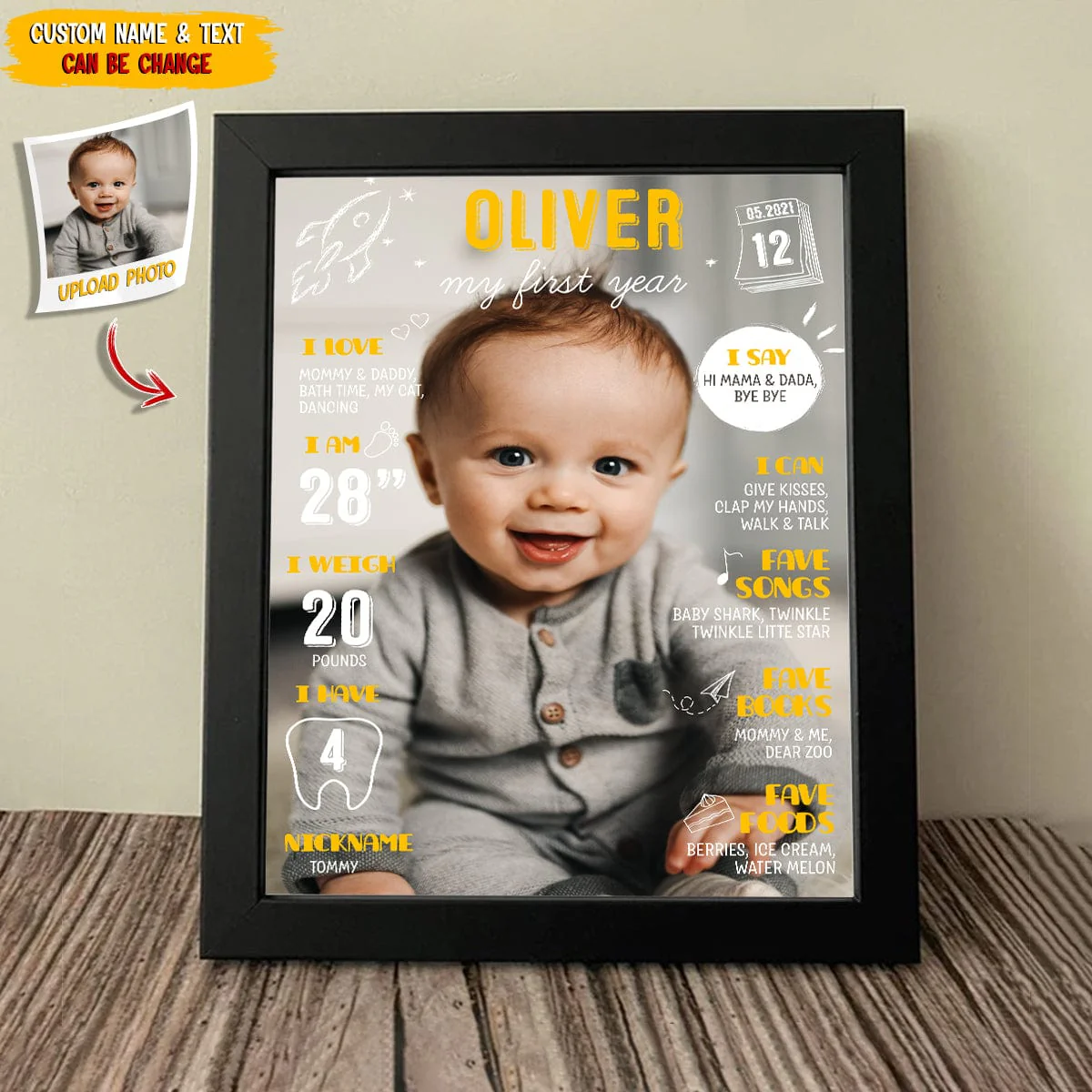 Birthday Gift For Baby Picture Frame N369 HN590 - Image 2