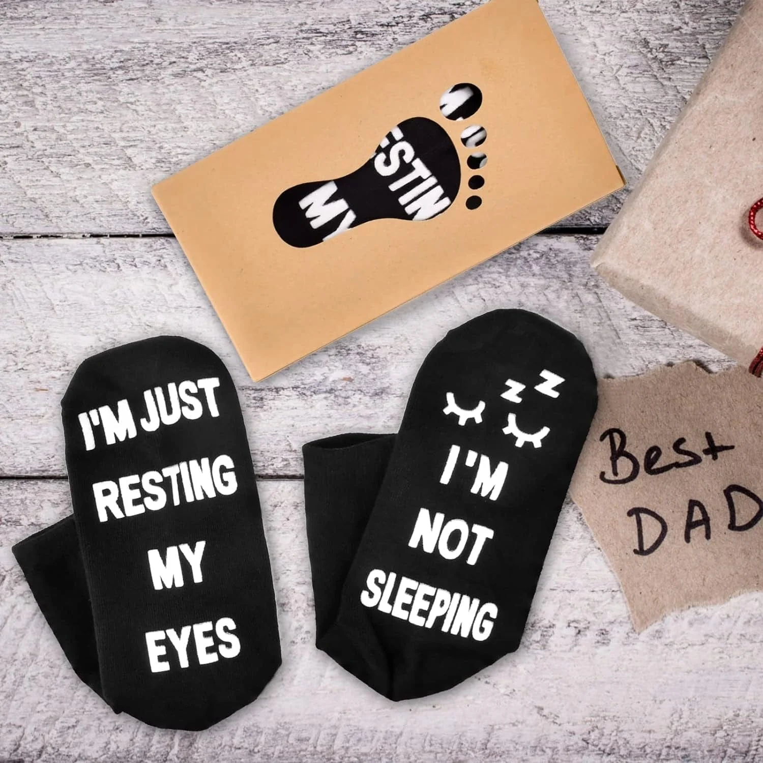 Birthday Gifts for Dad Fathers Day Dad Gifts from Daughter Son Wife, Mens Gifts Funny Socks Christmas Gifts for Men - Image 4