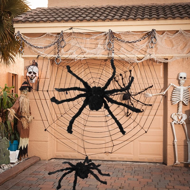 Giant Spider Web Scary Props Horror Halloween Party Decorations