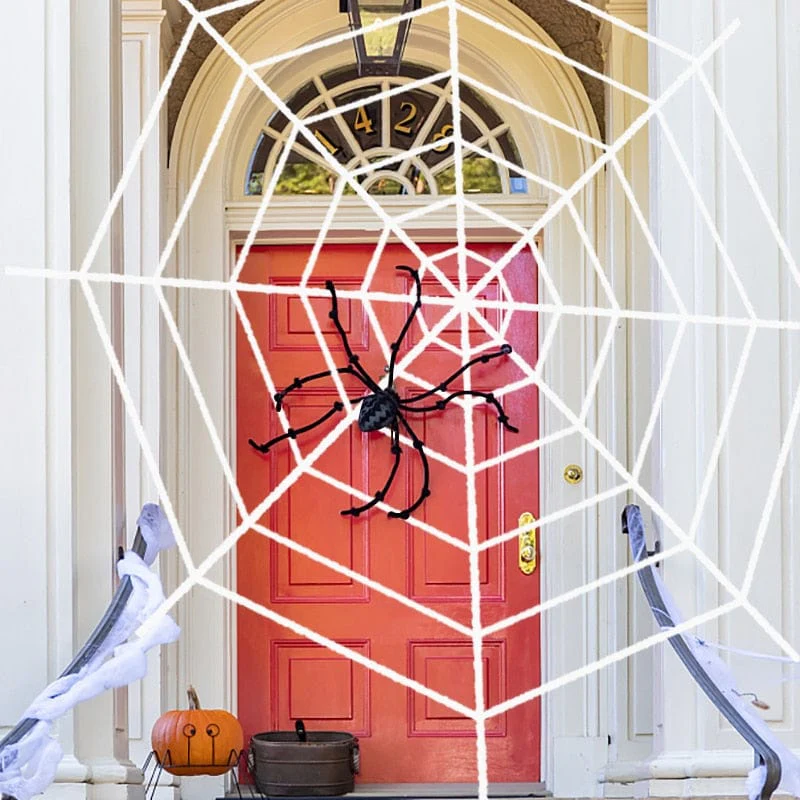 Giant Spider Web Scary Props Horror Halloween Party Decorations - Image 2