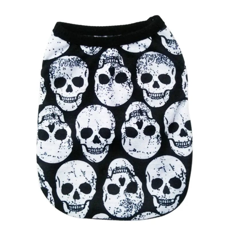 Breathable Cartoon Skull Vest Clothes For Dogs Cat - Image 19