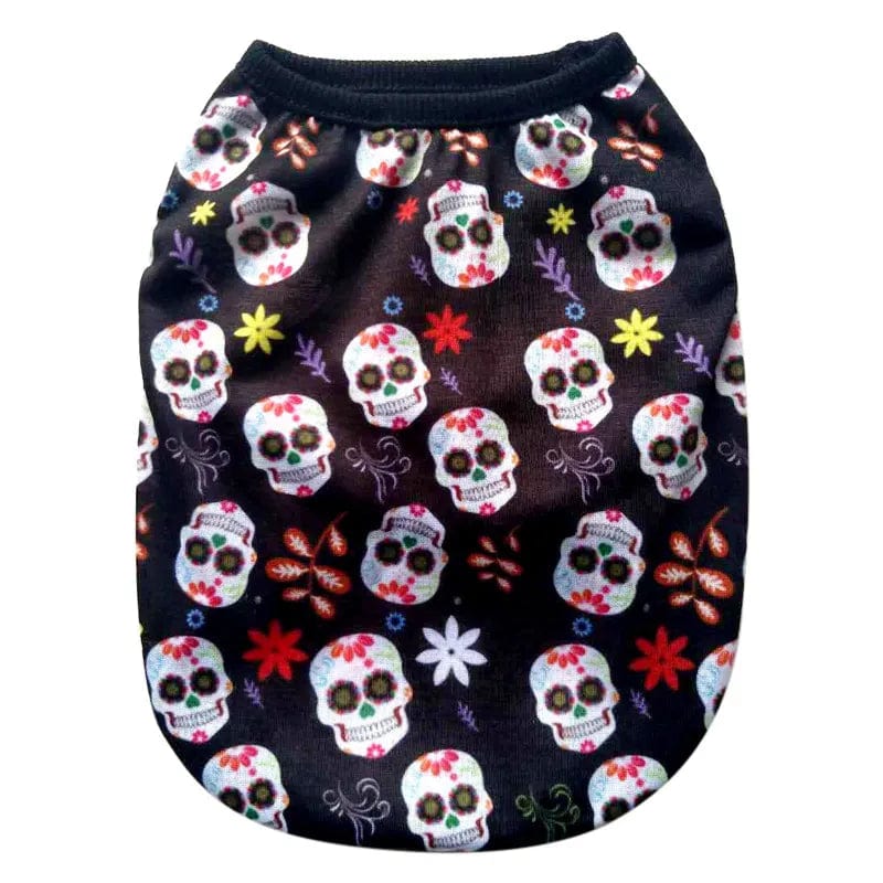 Breathable Cartoon Skull Vest Clothes For Dogs Cat - Image 2