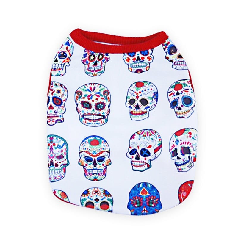 Breathable Cartoon Skull Vest Clothes For Dogs Cat - Image 7