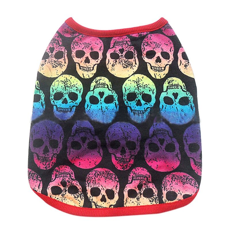 Breathable Cartoon Skull Vest Clothes For Dogs Cat - Image 8