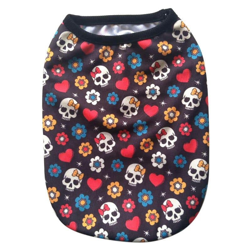 Breathable Cartoon Skull Vest Clothes For Dogs Cat - Image 9