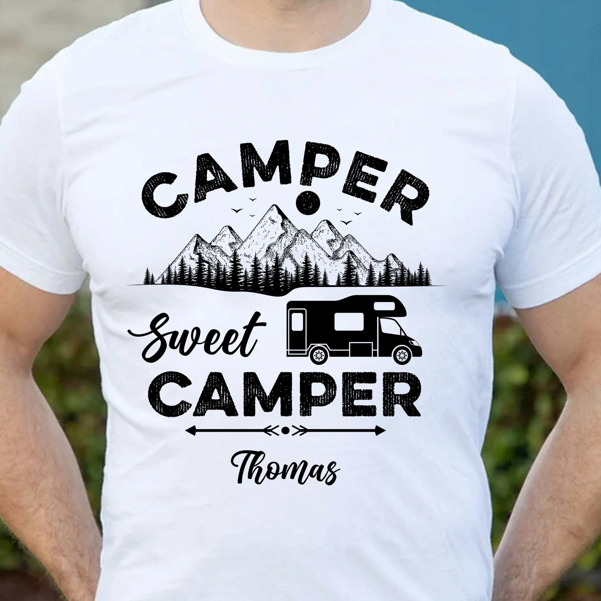 Camper Sweet Camper Personalized Custom Camping Bright Shirt C594 - Image 2