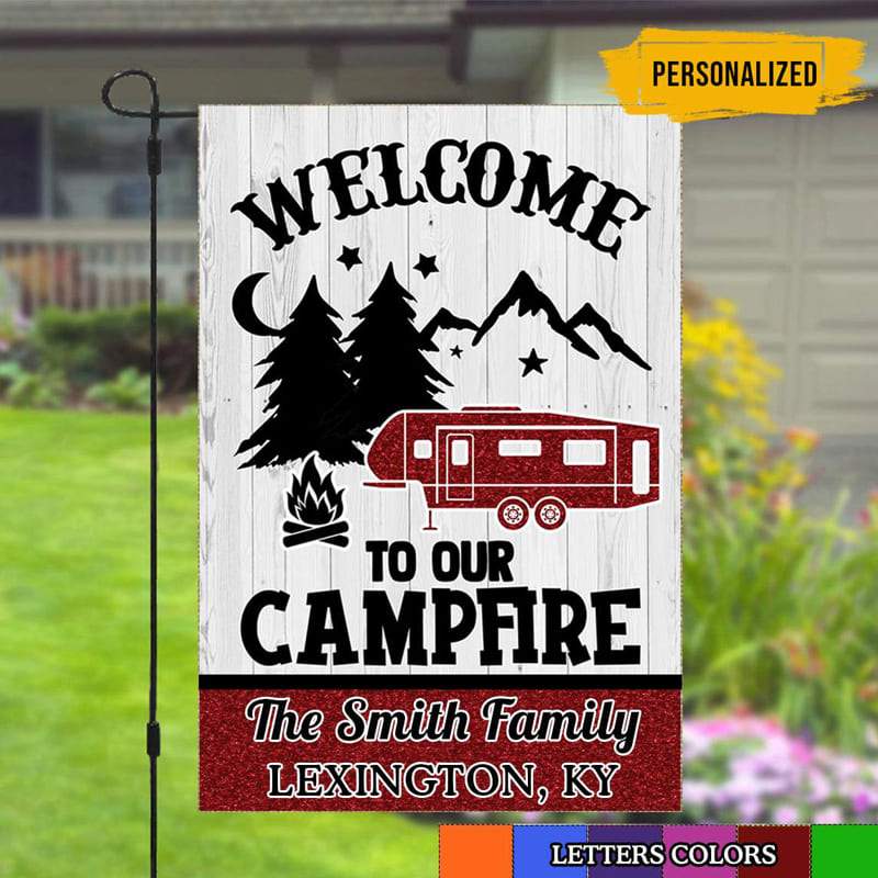 Welcome To Our Campsite Garden Flag, Gift For Camper, Outdoor Decor HN590 895126 - Image 2