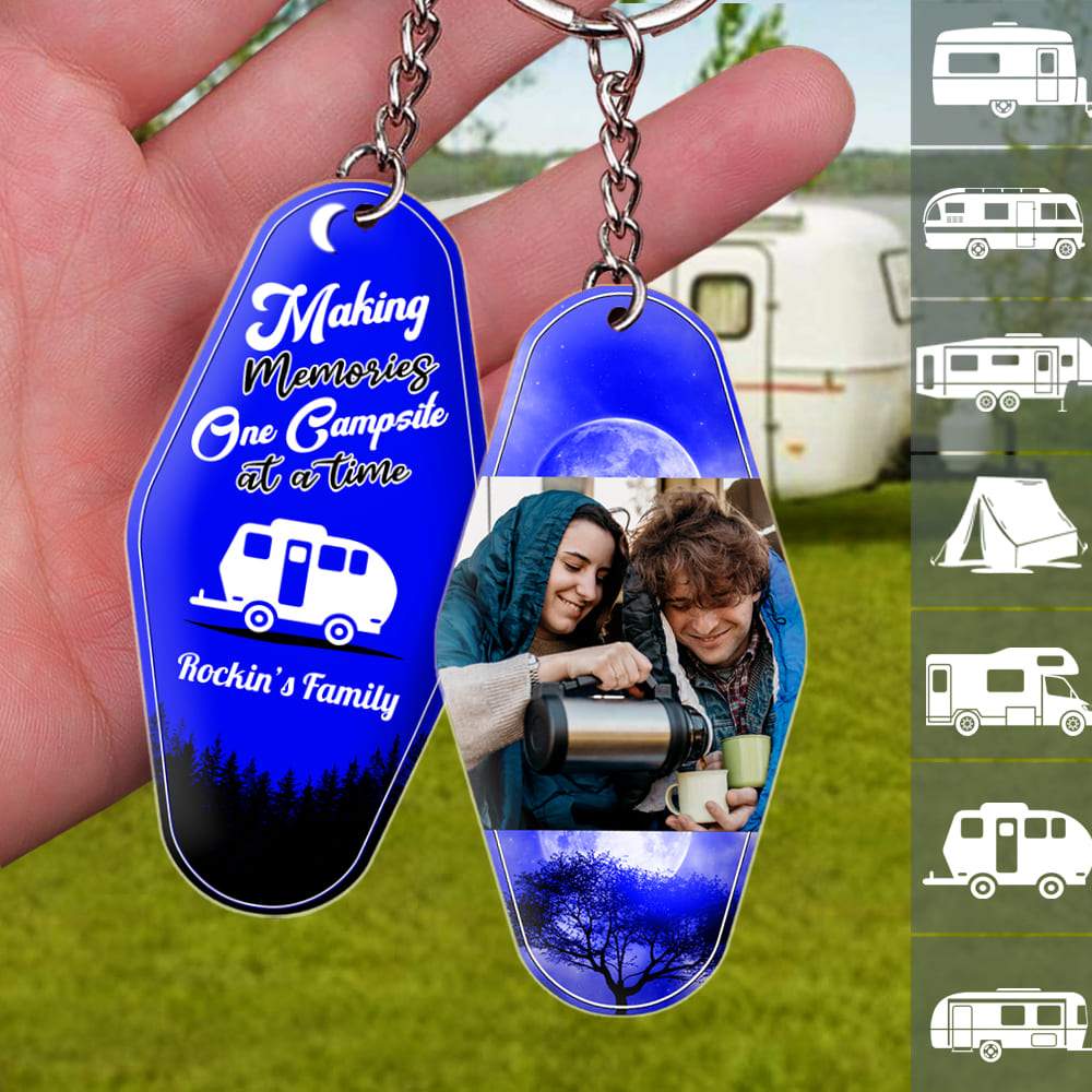 Custom Photo Making Memories One Camping At A Time Acrylic Keychain K228 HN590 - Image 2