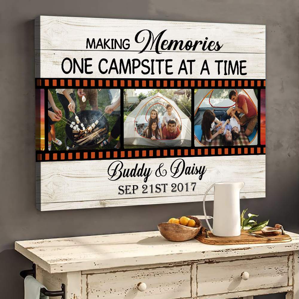 Making Memories One Campsite At A Time Upload Photo Camping Canvas, HN590 - Image 3