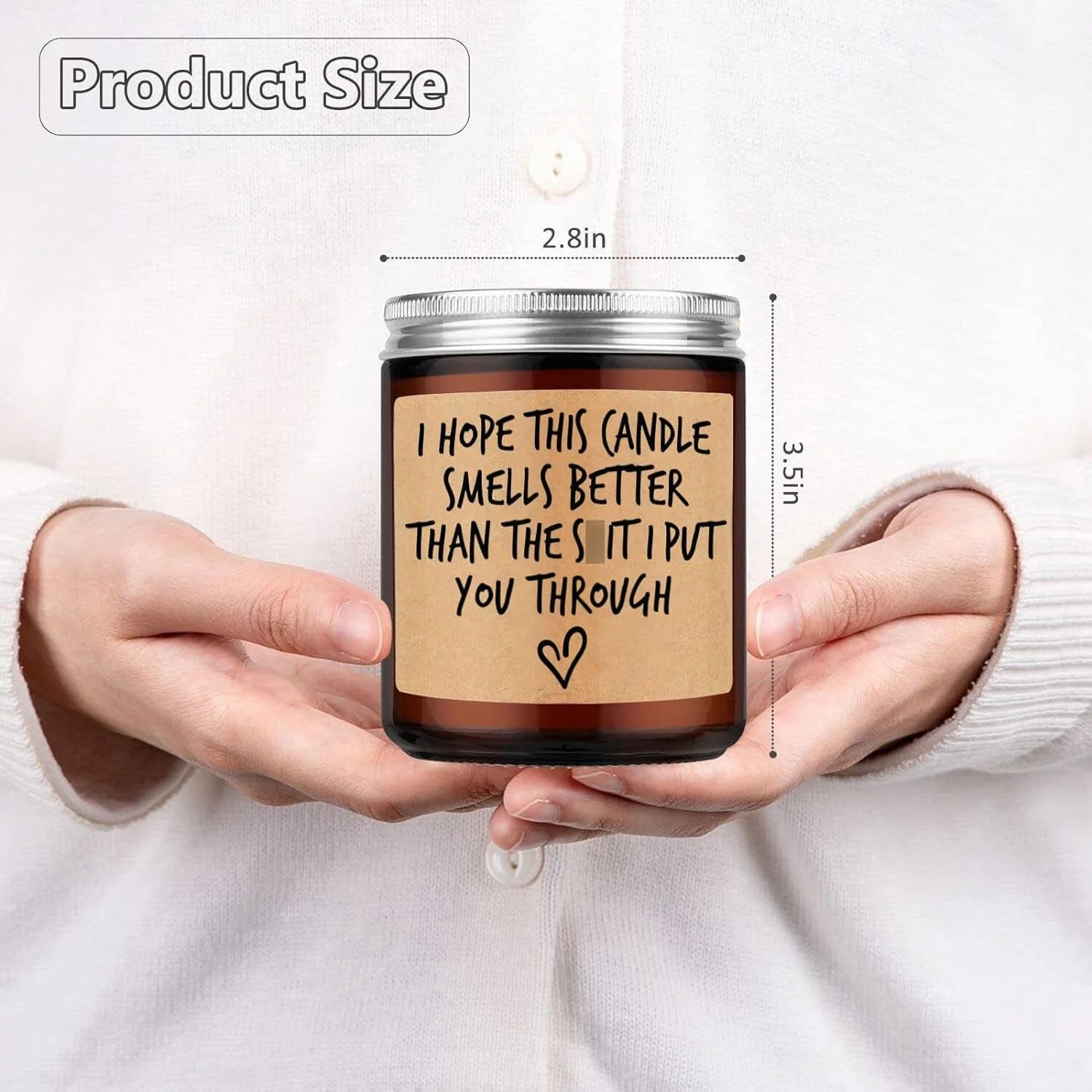 Candle, I'M Sorry, I Love You Gifts for Her Him, Gifts for Wife, Mom Gifts, Grandma Girlfriend Wife Birthday Gift Idea - Mothers Day Funny Gifts for Women Men Dad Husband Boyfriend - Image 5