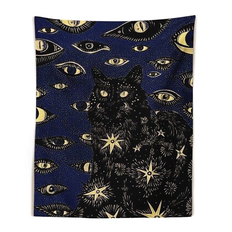 Printed Witchcraft Cat Tapestry For The Wall - Image 7
