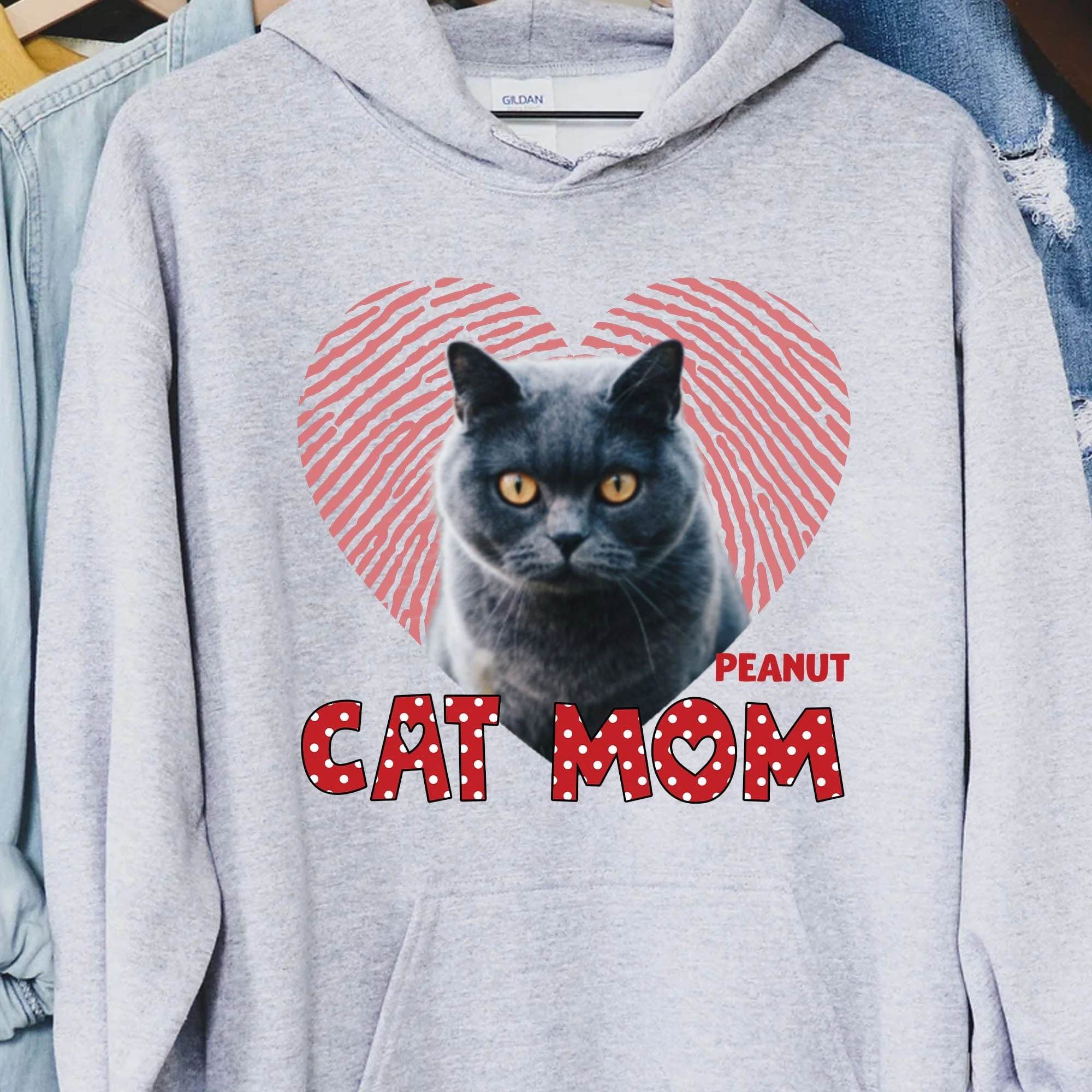 Cat Mom Dog Mom Personalized Custom Photo Cat Dog Shirt C550V1 889062 - Image 5