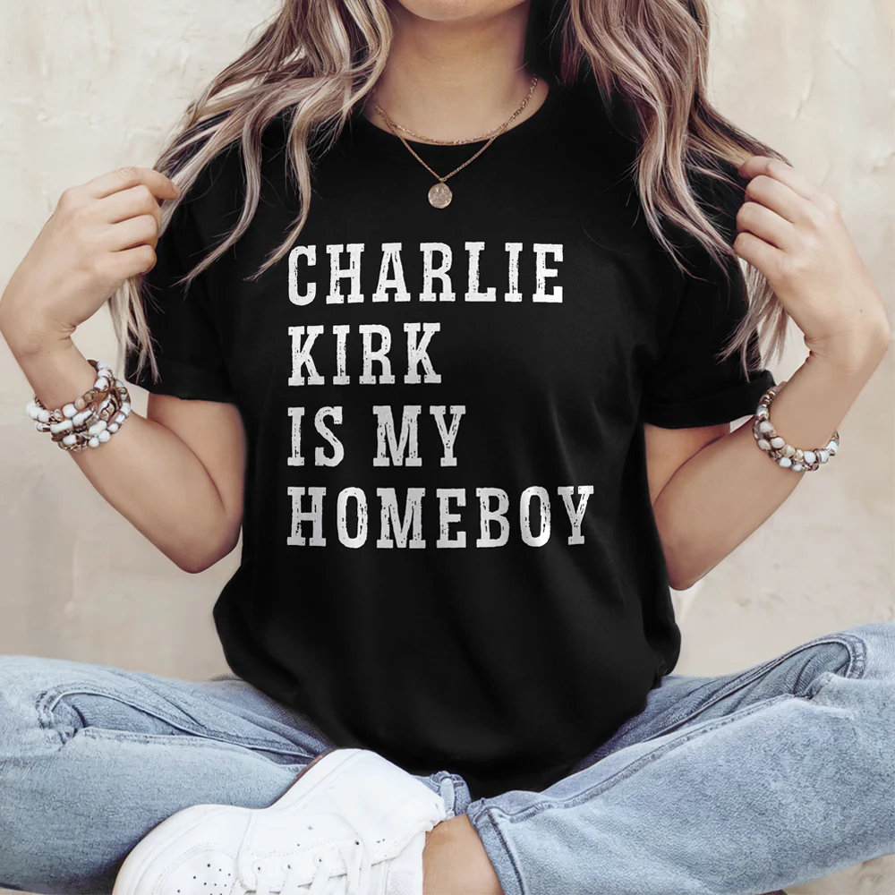 Charlie Kirk Is My Homeboy Dark Shirt HA75 644116 - Image 2