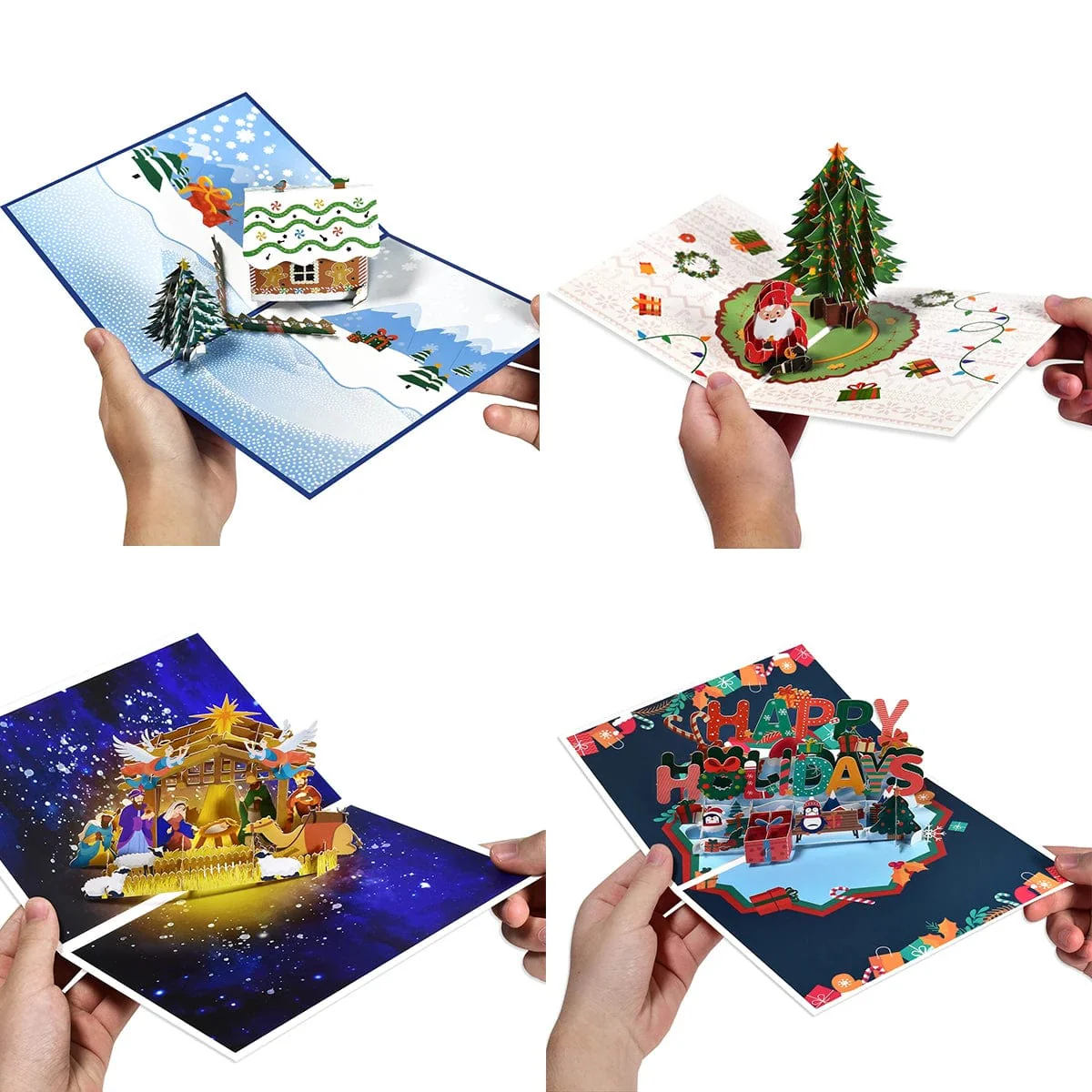 Christmas Card Pop Up 3D Greeting Card New Year