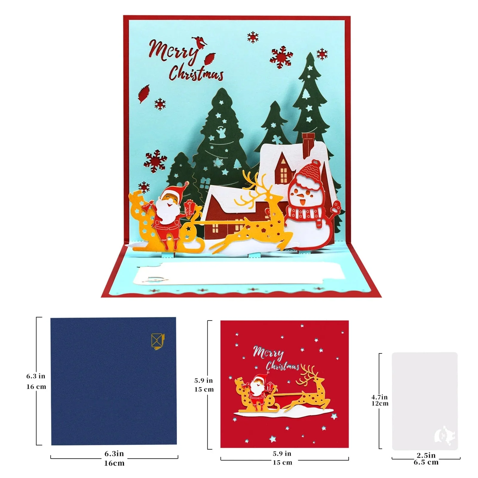 Christmas Card Pop Up 3D Greeting Card New Year - Image 16