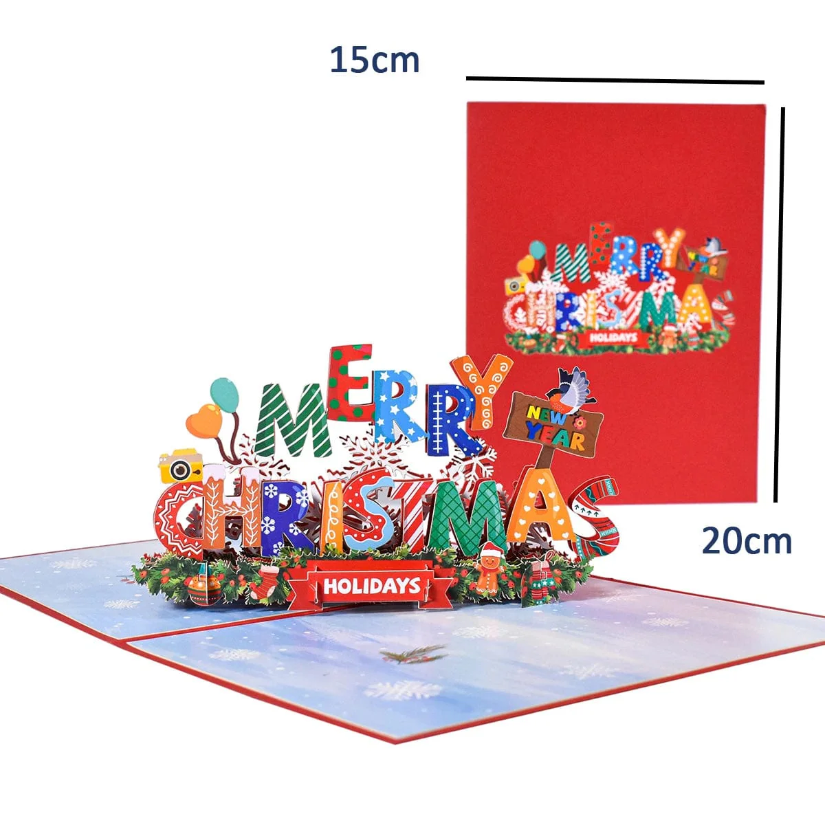 Christmas Card Pop Up 3D Greeting Card New Year - Image 20