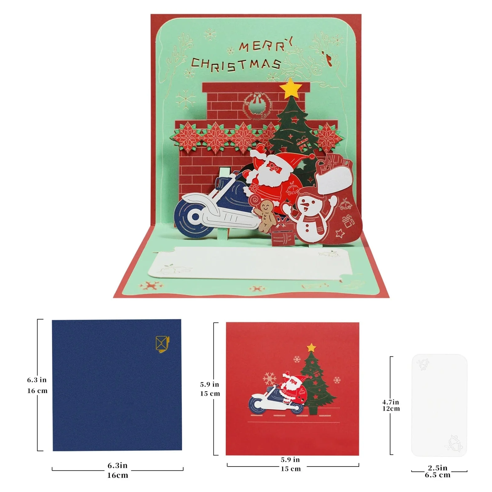 Christmas Card Pop Up 3D Greeting Card New Year - Image 21