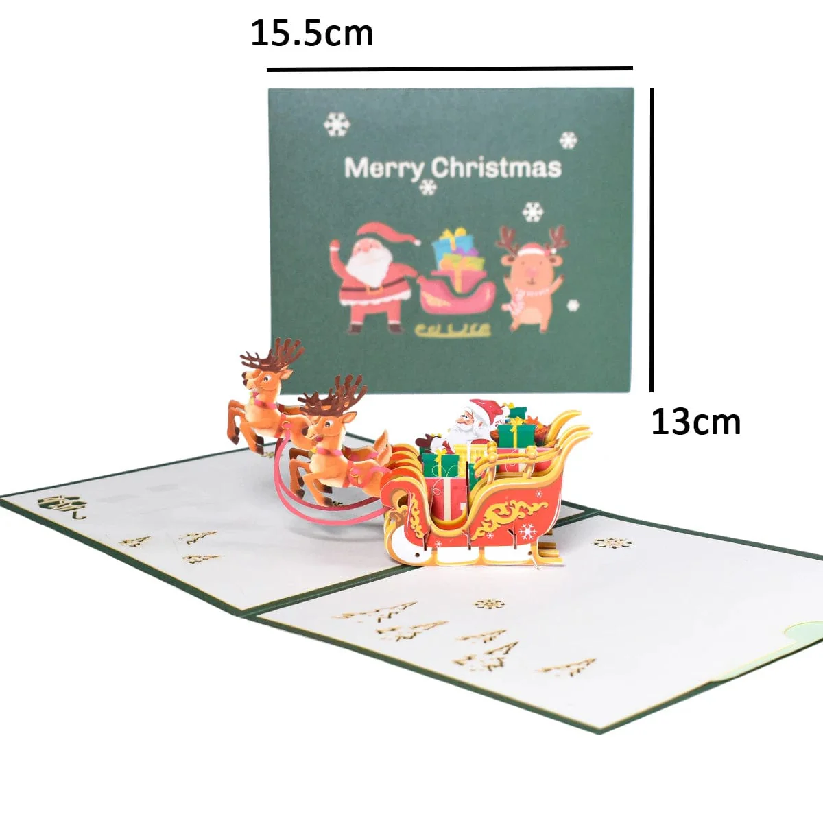 Christmas Card Pop Up 3D Greeting Card New Year - Image 23